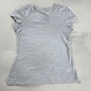 Wicked Wool Light Grey Tshirt Women Large Merino Wool Blend Base Layer